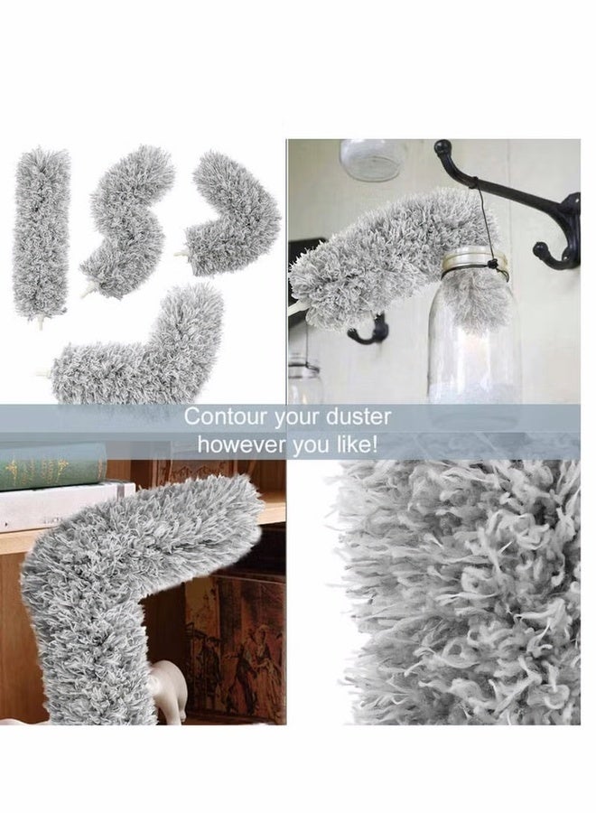Extra-long microfiber duster telescopic pole (30 to 98 inches) is flexible and washable; microfiber duster is used for cleaning roofs, ceiling fans, blinds, and cobwebs. - Image 5